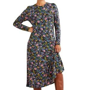 Boden Navy Floral Midi Dress